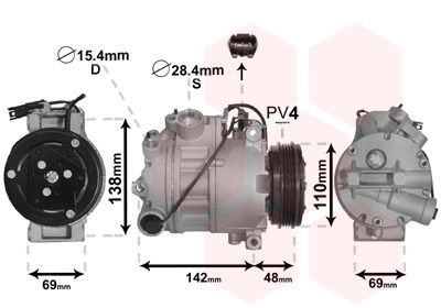 VAN WEZEL Kompressor,kliimaseade 0600K443